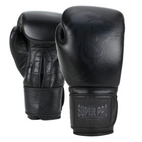 Super Pro Combat Gear Legend kickbokshandschoenen leder (Zwart)