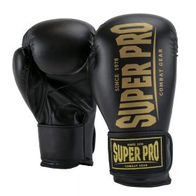 Super Pro Combat Gear Champ SE (kick)bokshandschoenen (Zwart/Goud)