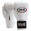 Super Pro Combat Gear Thai-Pro Lederen (Thai)bokshandschoenen Wit