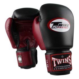 Twins kickbokshandschoenen BGVL 3 (Zwart / Wijn Rood)