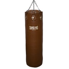 Super Pro Combat Gear Super Pro Leather Punch Bag Gigantor Classic 138x42 cm (Bruin)