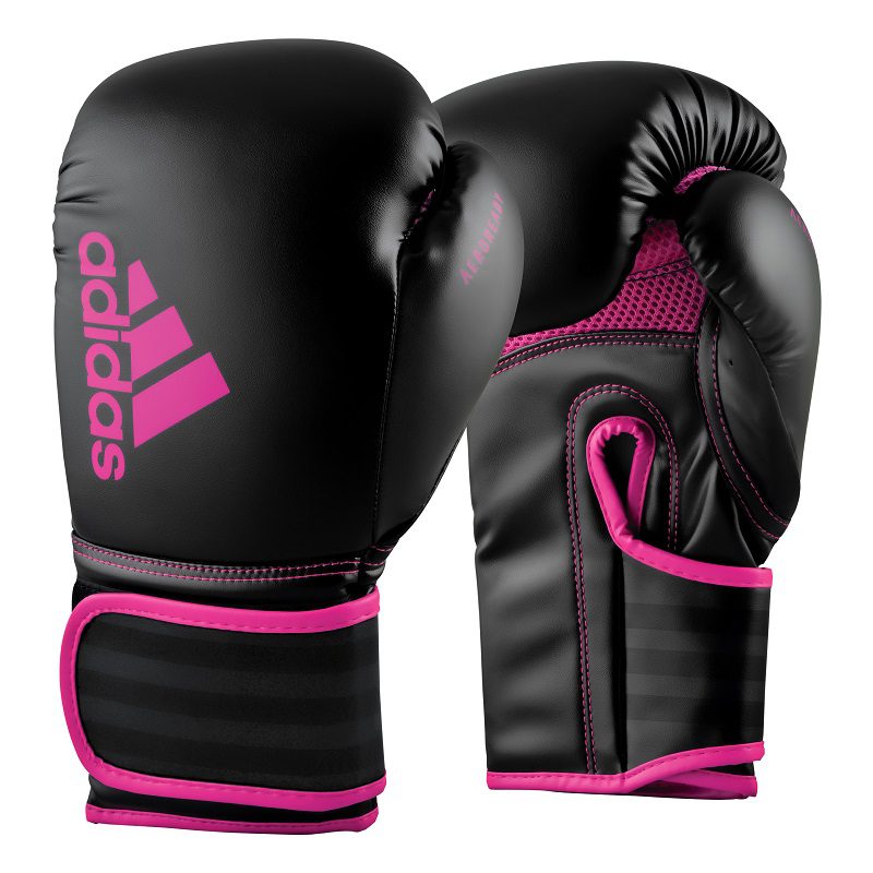 adidas (kick)Bokshandschoenen Hybrid 80 Zwart/Roze Vechtsportwinkel