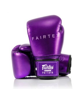 Fairtex (kick)bokshandschoenen Metallic (Paars)