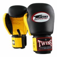 Twins bokshandschoenen BGVL-3 (Zwart / Geel)<!-- 595054 Booster -->