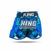 King Pro Boxing kickboksbroekje Abstract “1” (blauw / wit)<!-- 587299 Booster -->