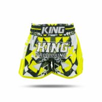 King Pro Boxing Kickboksbroekje Abstract 3 (geel / zwart / wit)<!-- 587364 Booster -->