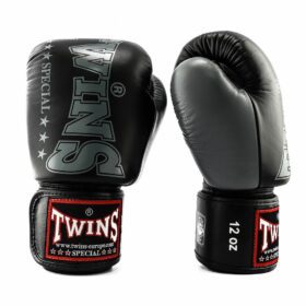 Twins (Kick)bokshandschoenen BGVL-8 (Zwart/Zilver) - Twins bokshandschoenen