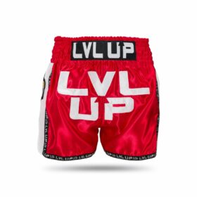 LVL-UP kickboks broekje (rood / wit) - Kickboks broekjes