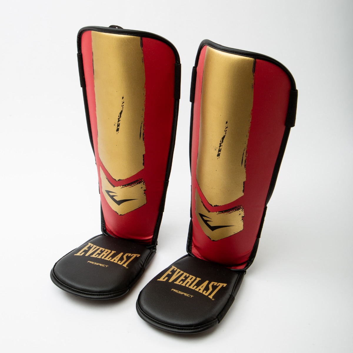 Everlast Prospect Youth Shin Guards, Red/gold,