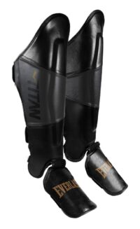 Everlast Titan Pro Striking Shin Guards (Zwart)