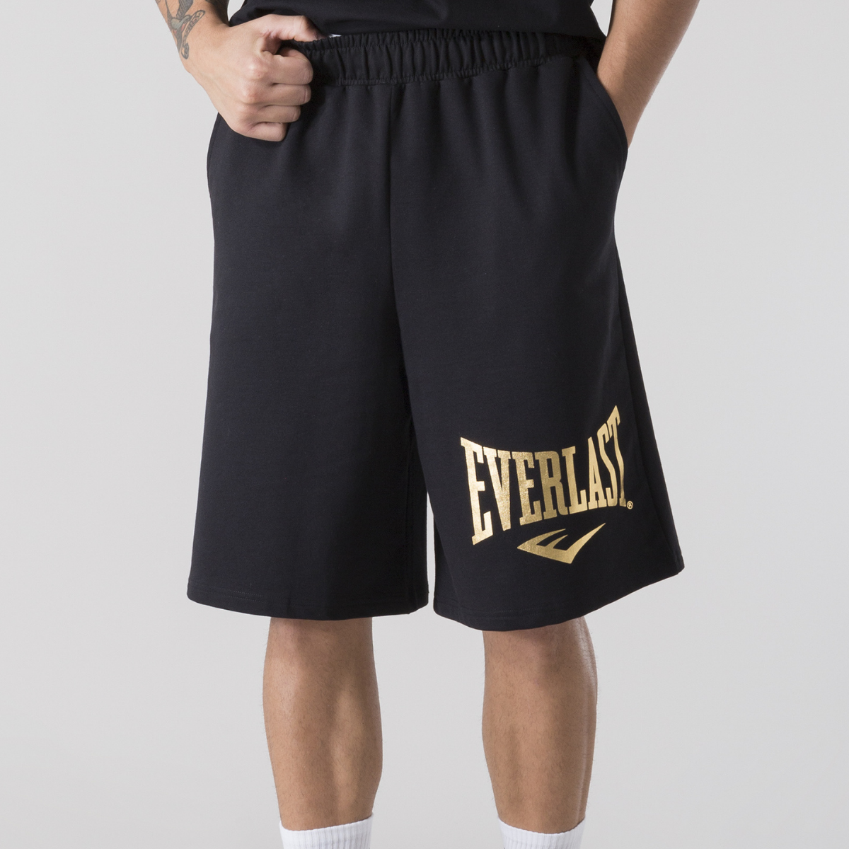 Everlast Logo Shorts Metallic Goud