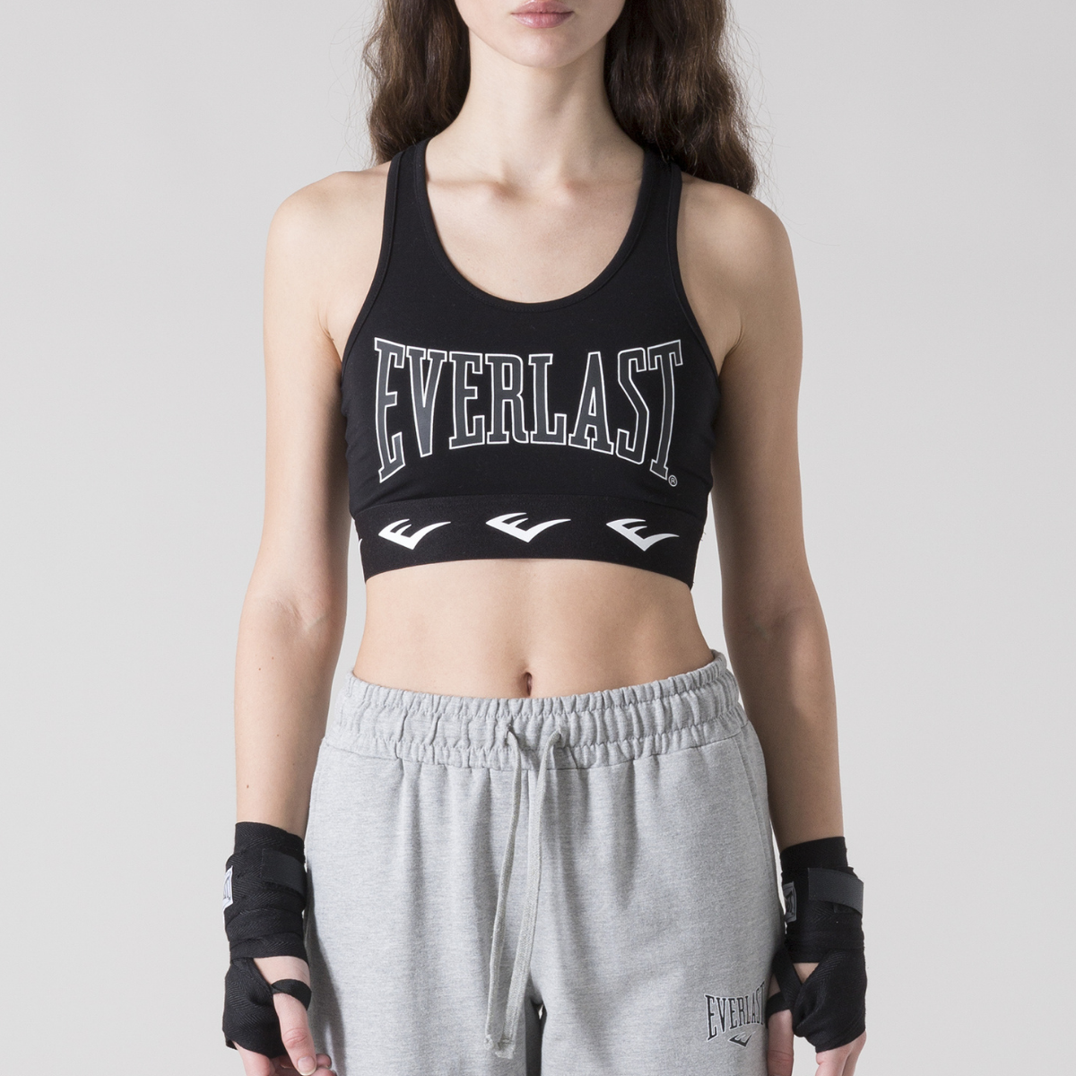 Everlast Jersey Stretch Logo Top Zwart