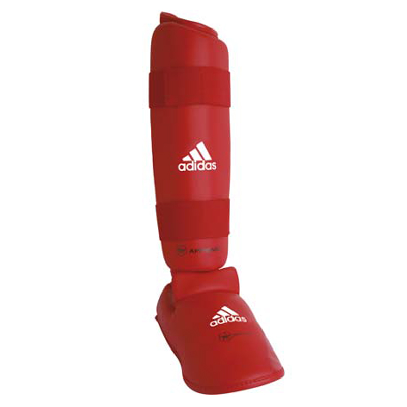 adidas Wkf Scheenbeschermer Met Verwijderbare Voet , rood