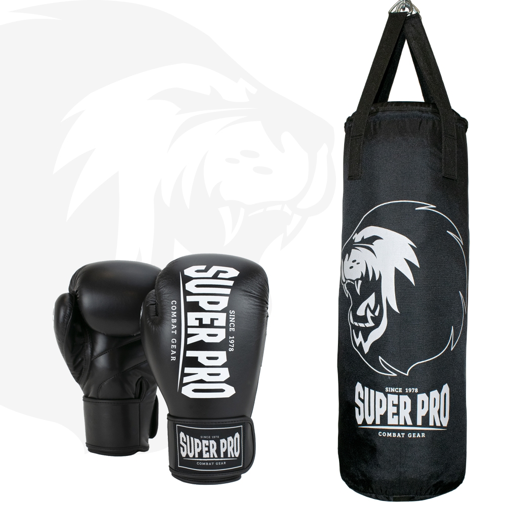 Super Pro Combat Gear Bokszakset (Zwart / Wit)