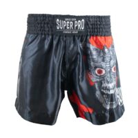 Super Pro Combat Gear Thai Short Skull , rood - grijs - zwart