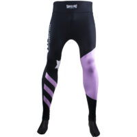 Super Pro Combat Gear Dames Legging No Mercy Wit Paars Zilver