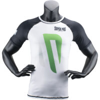 Super Pro Combat Gear Rashguard Shortsleeve No Mercy , zwart - groen - zilver