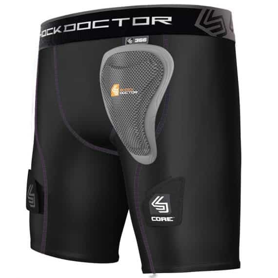 Shock Doctor Dames Compression Short Met Kruisbeschermer , zwart