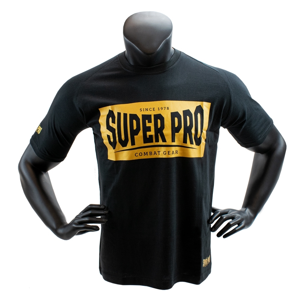 Super Pro Combat Gear T-shirt S.P. Block-logo , goud - zwart