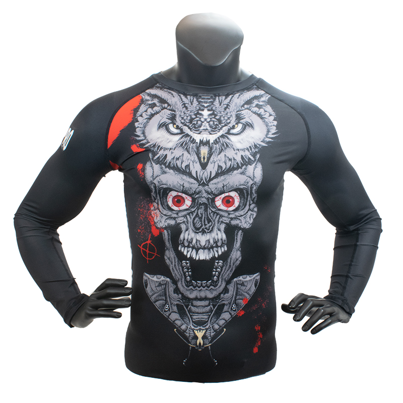 Super Pro Combat Gear Rashguard Longsleeve Skull