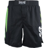 Super Pro Combat Gear Mma Short No Mercy , zwart - groen - zilver