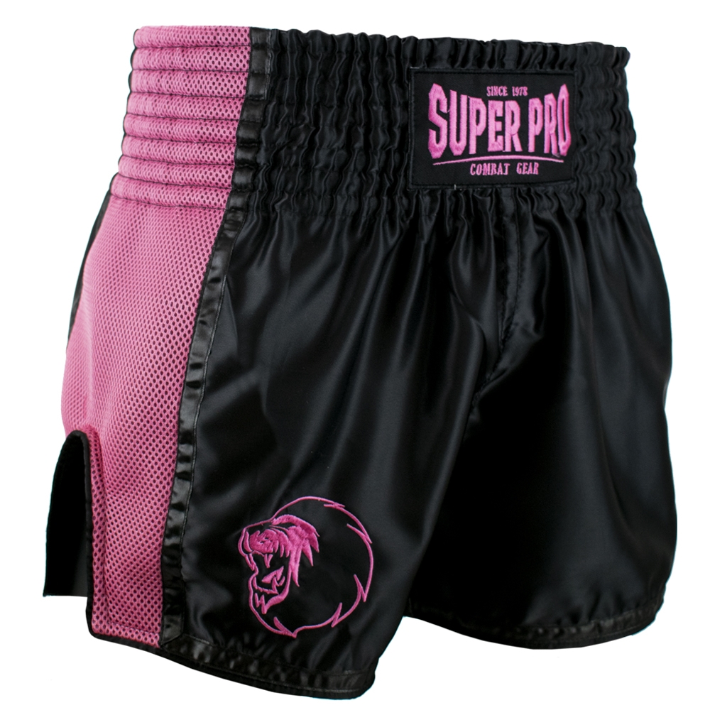 Super Pro Combat Gear Thai en Kickboksshort Brave roze - zwart