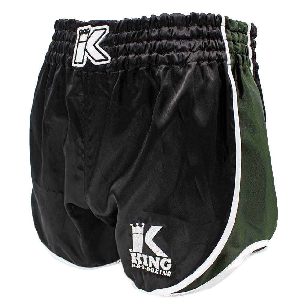 King Pro Boxing Retro Hybrid Muay Thai Shorts – Black/Green maat XL