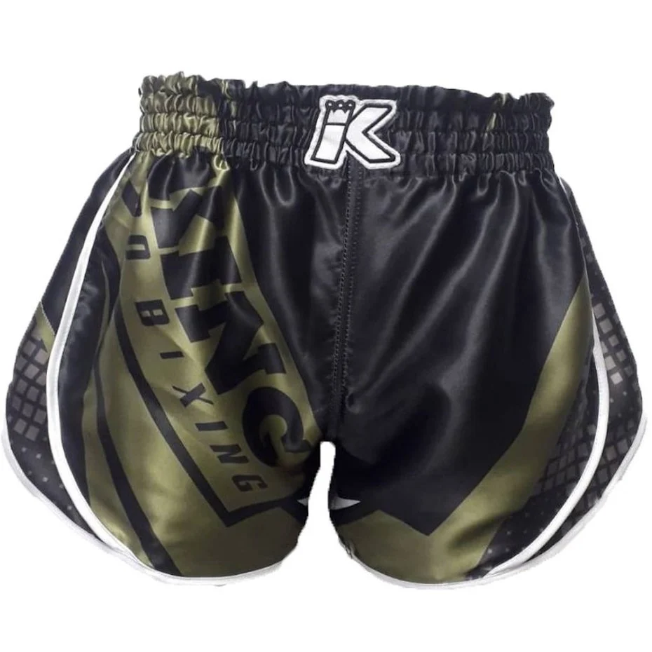 King Stormking 1 Muay Thai Kickboks Broekje Zwart Groen maat L