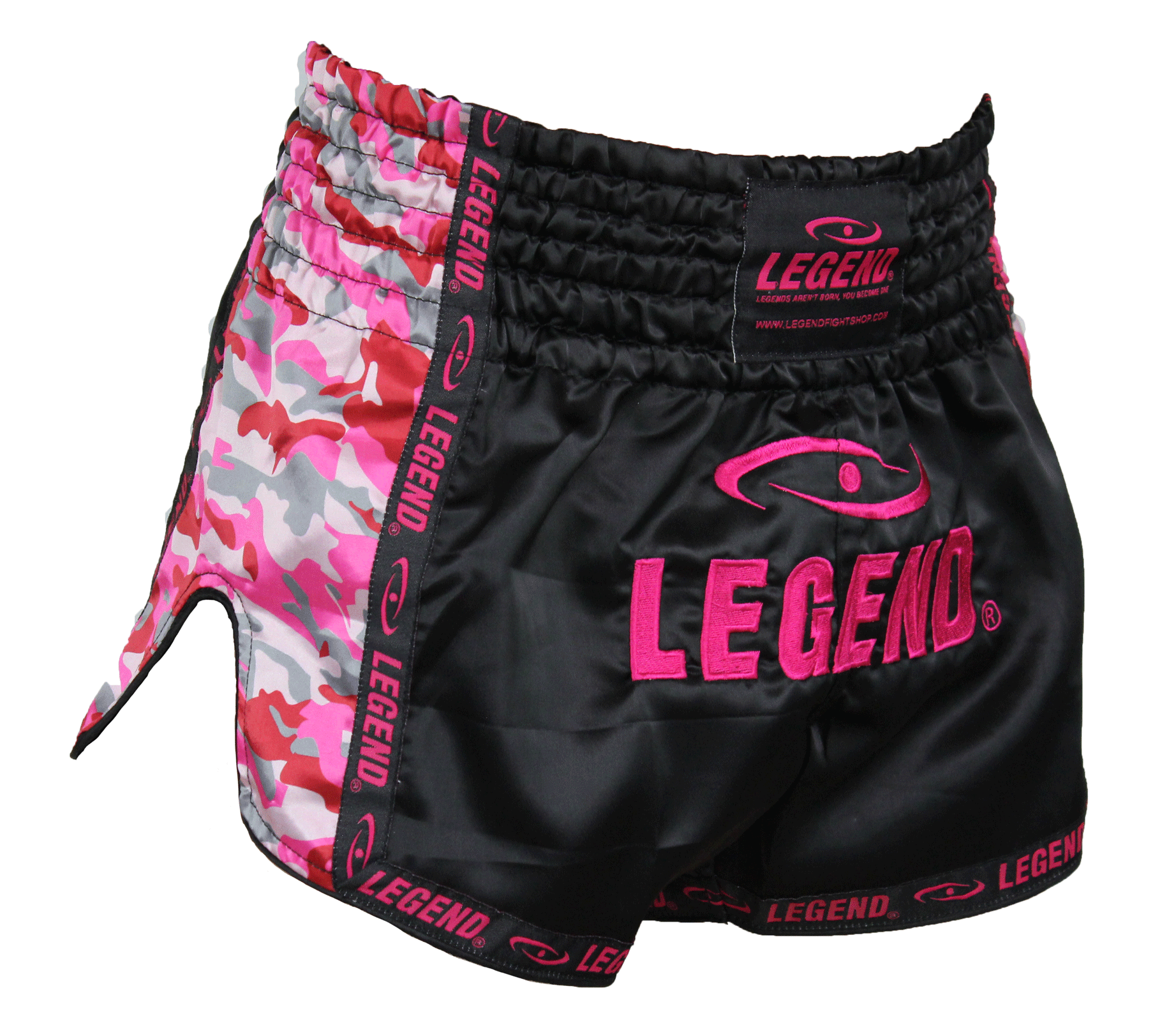 Legend Kickboks Broekje Dames Camo Roze Satijn maat XL