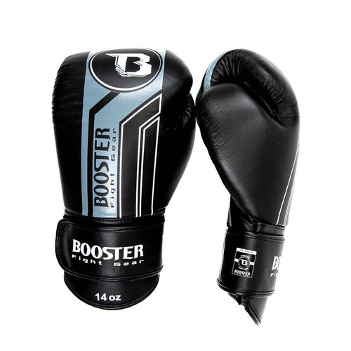 Booster Pro Bgl V9 Leren (Kick)Bokshandschoenen Zwart-Grijs 14 Oz